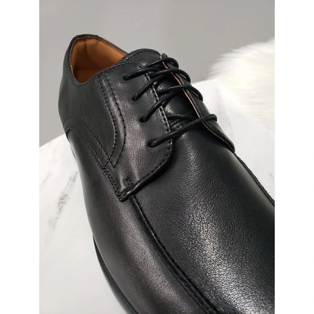 NEW NO BOX SZ 7.5 Florsheim Zaffiro 15206-221 Moc Toe BLACK Leather Penny Loafer